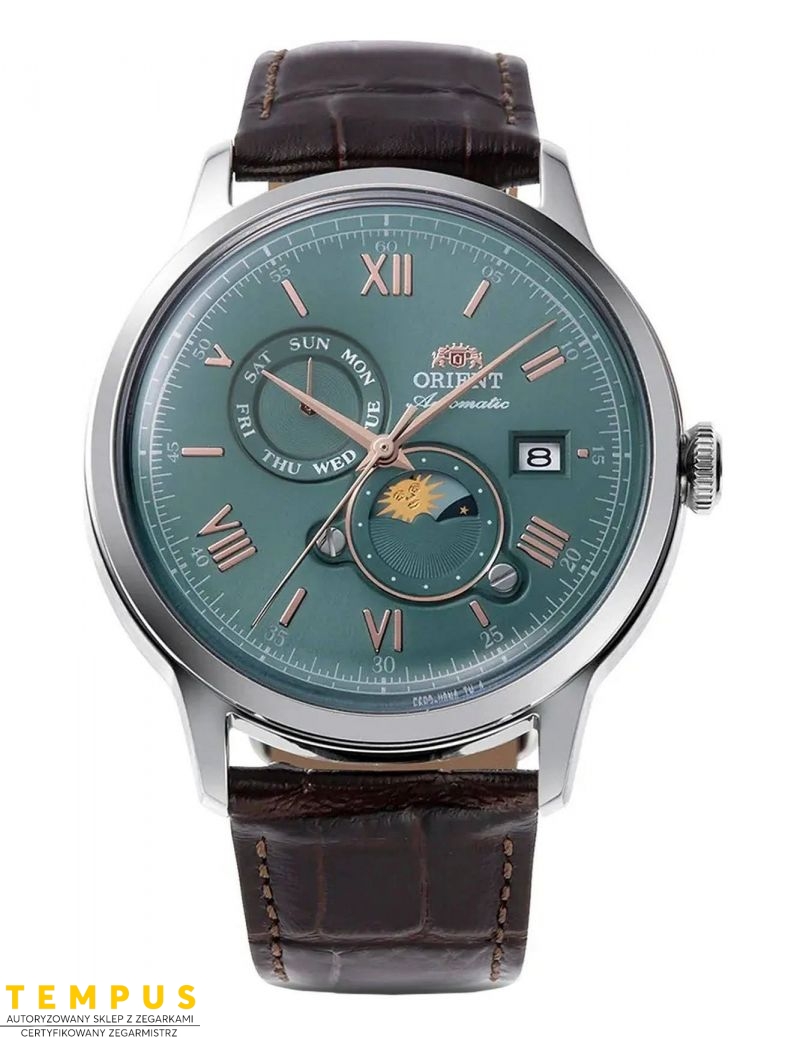 Orient Automatic Classic Sun & Moon Bambino RA-AK0805E30B - Zegarki ORIENT Orient Automatic Classic Sun & Moon Bambino RA-AK0805E30B - Zegarki ORIENT