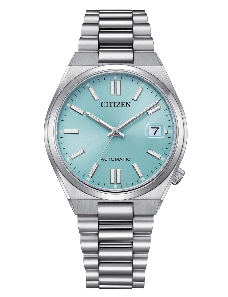 Zegarek na bransolecie dla kobiet i mężczyzn Citizen Tsuyosa Mechanical 37mm NJ0200-50L Tiffany Blue