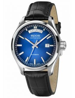 Szwajcarski zegarek męski Epos Passion 3501.142.20.96.25 Day Date z szafirowym szkłem