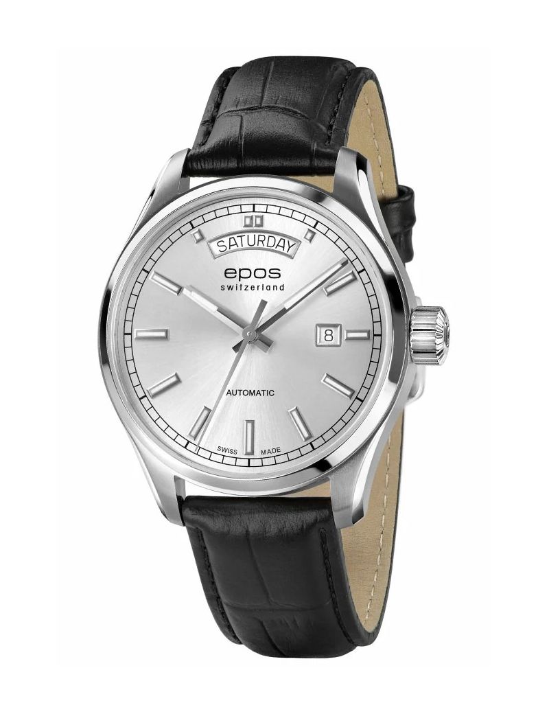 Szwajcarski zegarek męski Epos Passion 3501.142.20.98.25 Day Date z szafirowym szkłem Szwajcarski zegarek męski Epos Passion 3501.142.20.98.25 Day Date z szafirowym szkłem