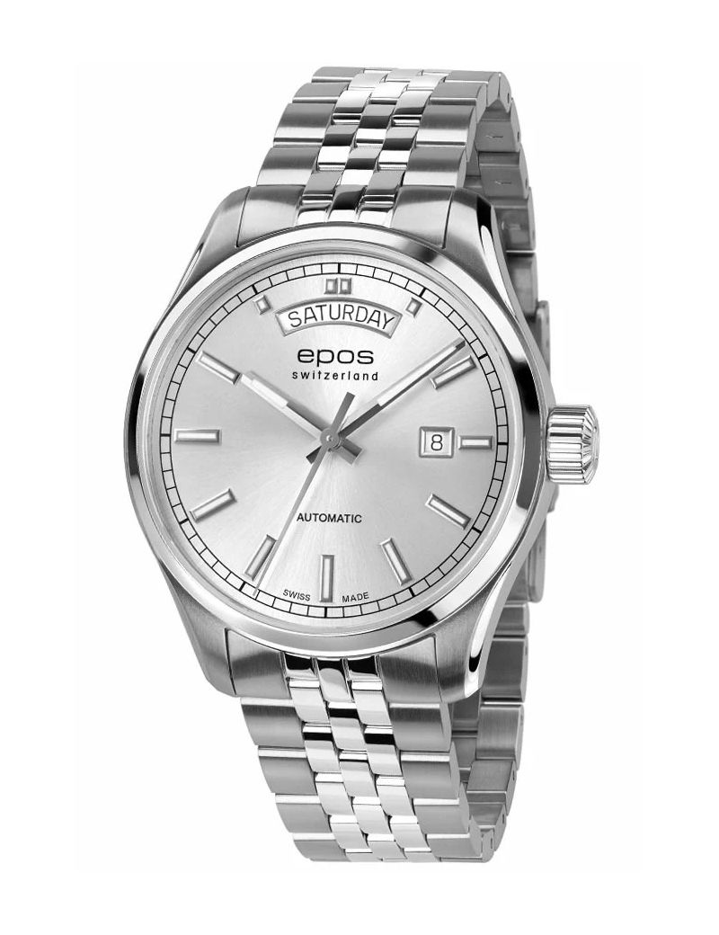 Szwajcarski zegarek męski Epos Passion 3501.142.20.98.30 Day Date z szafirowym szkłem Szwajcarski zegarek męski Epos Passion 3501.142.20.98.30 Day Date z szafirowym szkłem