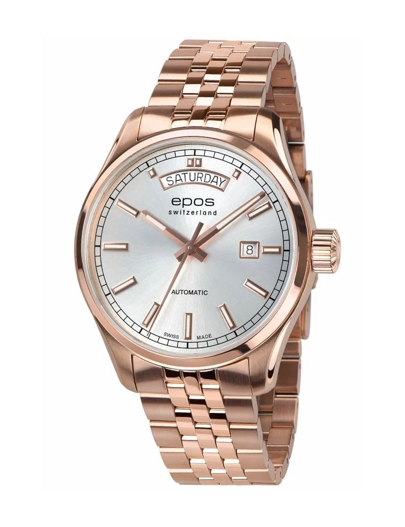 Szwajcarski zegarek męski Epos Passion 3501.142.24.98.34 Day Date z szafirowym szkłem Szwajcarski zegarek męski Epos Passion 3501.142.24.98.34 Day Date z szafirowym szkłem