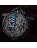 Szwajcarski zegarek męski Epos 3429.195.20.58.25 Skeleton Blue z szafirowym szkłem