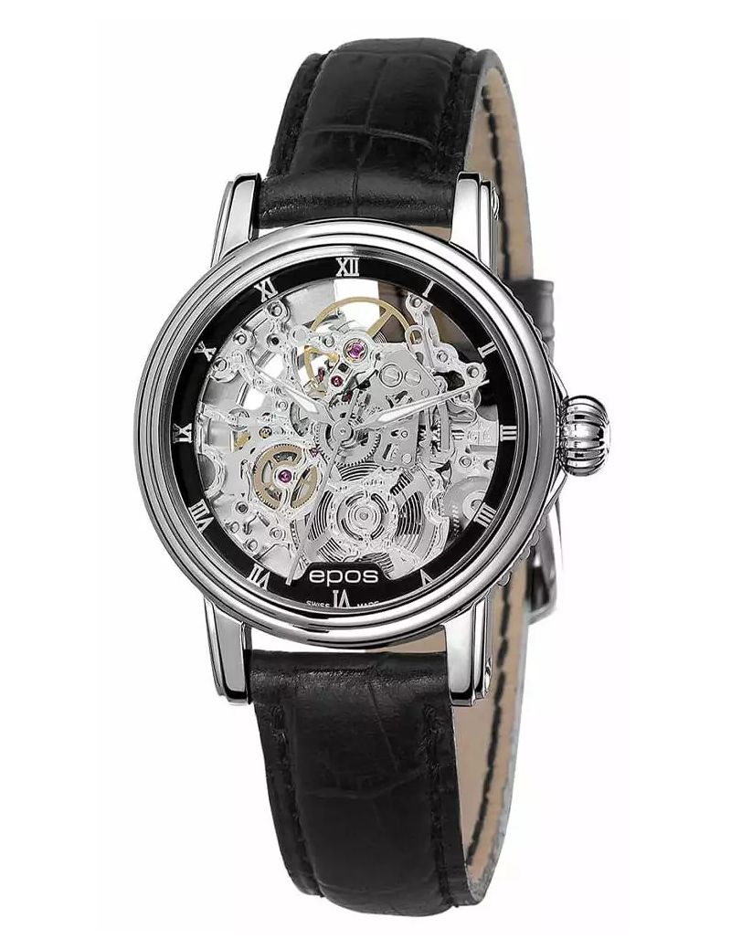 Elegancki zegarek damski Epos Ladies 4390.155.20.25.15 Skeleton z szafirowym szkłem Swiss Made Elegancki zegarek damski Epos Ladies 4390.155.20.25.15 Skeleton z szafirowym szkłem Swiss Made