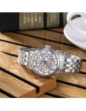 Elegancki zegarek damski Epos Ladies 4390.155.20.20.30 Skeleton z szafirowym szkłem Swiss Made