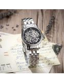 Elegancki zegarek damski Epos Ladies 4390.155.20.25.30 Skeleton z szafirowym szkłem Swiss Made