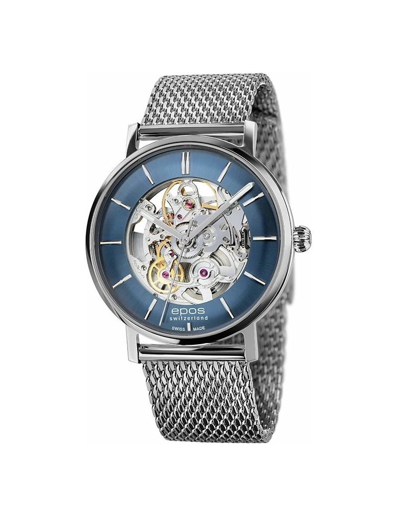 Szwajcarski zegarek męski Epos Originale 3437.135.20.16.30 Skeleton z szafirowym szkłem Szwajcarski zegarek męski Epos Originale 3437.135.20.16.30 Skeleton z szafirowym szkłem