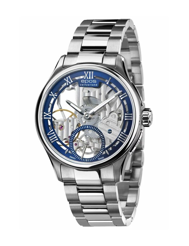 Szwajcarski zegarek męski Epos Originale 3500.165.20.26.30 Skeleton z szafirowym szkłem Szwajcarski zegarek męski Epos Originale 3500.165.20.26.30 Skeleton z szafirowym szkłem