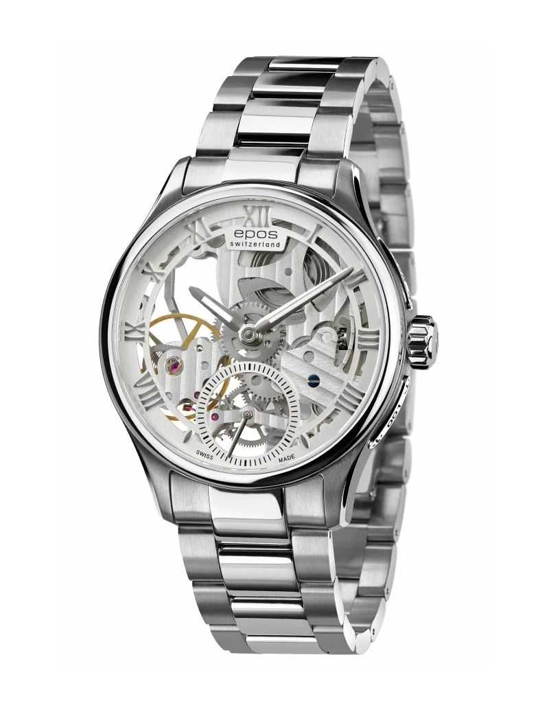 Szwajcarski zegarek męski Epos Originale 3500.165.20.28.30 Skeleton z szafirowym szkłem Szwajcarski zegarek męski Epos Originale 3500.165.20.28.30 Skeleton z szafirowym szkłem