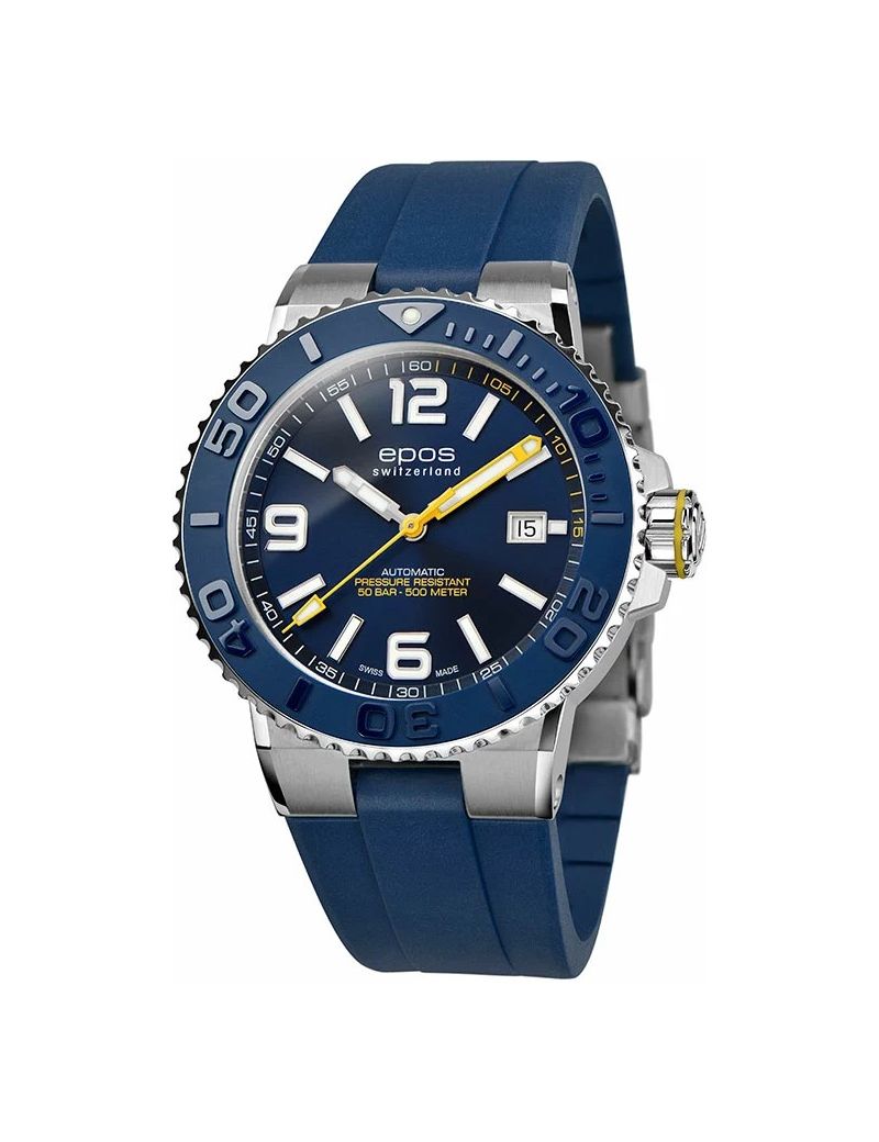Profesjonalny zegarek męski do nurkowania 500m Epos Sportive 3441.131.96.56.56 Diver Swiss Made Profesjonalny zegarek męski do nurkowania 500m Epos Sportive 3441.131.96.56.56 Diver Swiss Made
