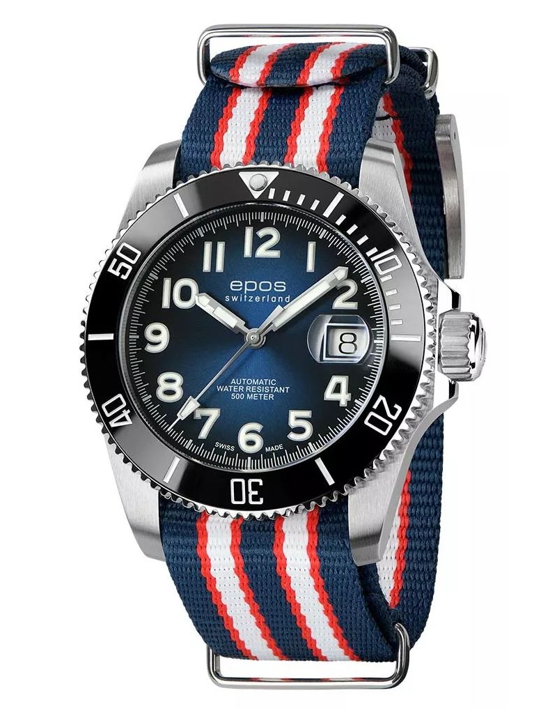 Profesjonalny zegarek męski do nurkowania 500m Epos Sportive 3504.131.80.36.66 Titanium Swiss Made Profesjonalny zegarek męski do nurkowania 500m Epos Sportive 3504.131.80.36.66 Titanium Swiss Made