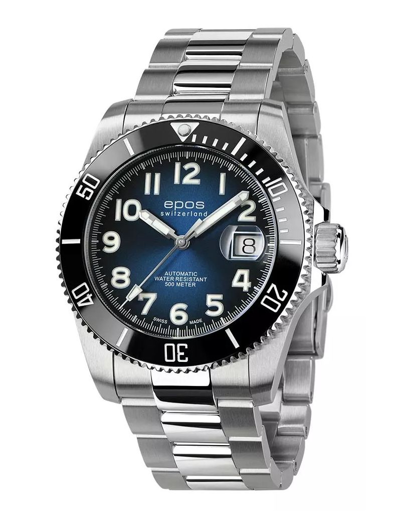 Profesjonalny zegarek męski do nurkowania 500m Epos Sportive 3504.131.80.36.90 Titanium Swiss Made Profesjonalny zegarek męski do nurkowania 500m Epos Sportive 3504.131.80.36.90 Titanium Swiss Made