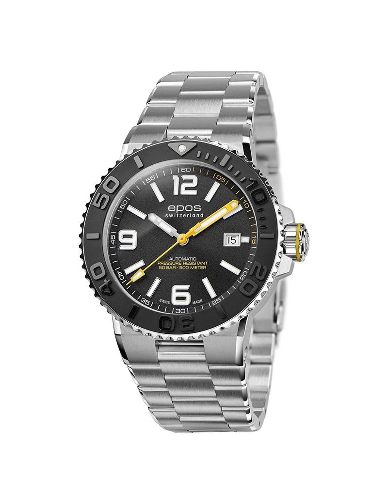 Profesjonalny zegarek męski do nurkowania 500m Epos Sportive 3441.131.20.55.30 Diver Swiss Made