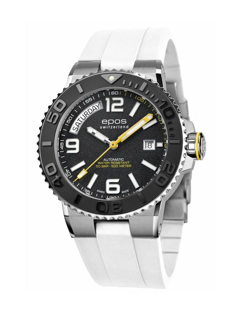 Profesjonalny zegarek męski do nurkowania 500m Epos Sportive 3441.142.20.95.50 Diver Day Date Swiss Made Profesjonalny zegarek męski do nurkowania 500m Epos Sportive 3441.142.20.95.50 Diver Day Date Swiss Made