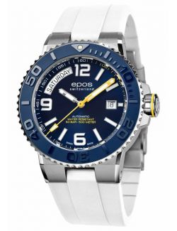 Profesjonalny zegarek męski do nurkowania 500m Epos Sportive 3441.142.96.96.50 Diver Day Date Swiss Made