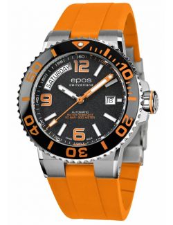 Profesjonalny zegarek męski do nurkowania 500m Epos Sportive 3441.142.99.92.52 Diver Day Date Swiss Made