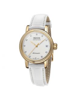 Elegancki zegarek damski Epos Ladies 4390.152.22.88.10 Diamonds PVD z szafirowym szkłem Swiss Made