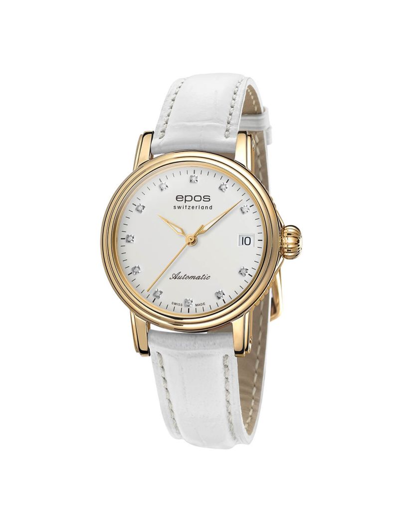 Elegancki zegarek damski Epos Ladies 4390.152.22.88.10 Diamonds PVD z szafirowym szkłem Swiss Made Elegancki zegarek damski Epos Ladies 4390.152.22.88.10 Diamonds PVD z szafirowym szkłem Swiss Made