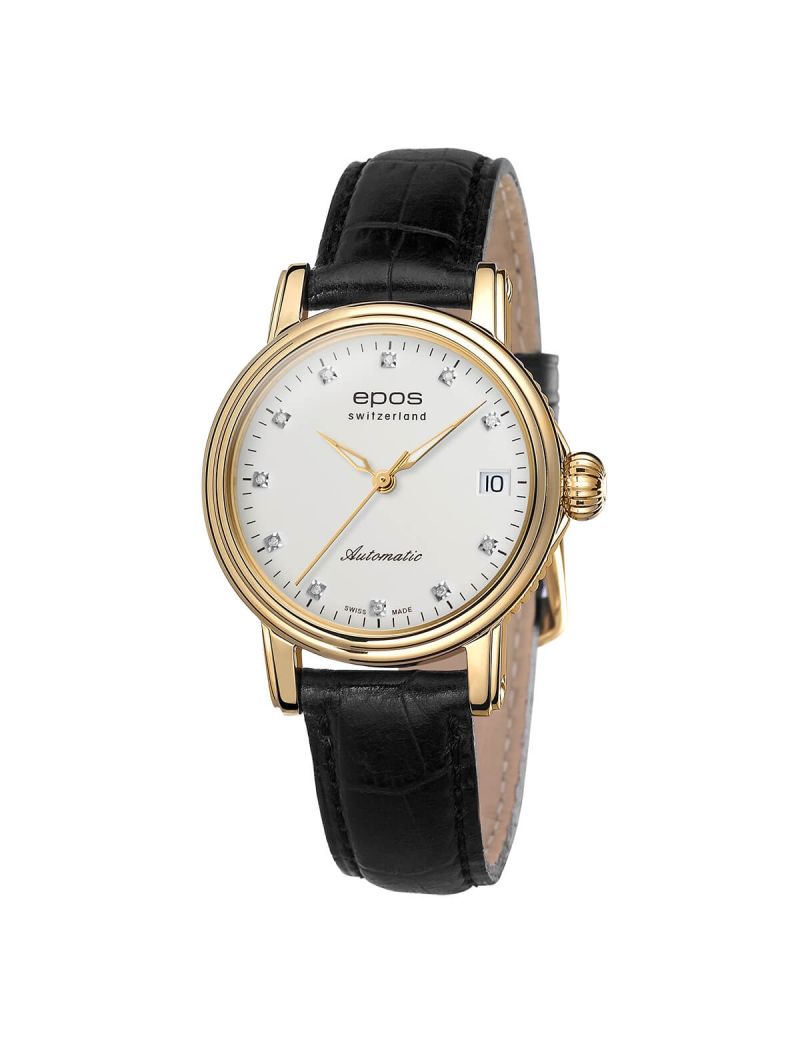 Elegancki zegarek damski Epos Ladies 4390.152.22.88.15 Diamonds PVD z szafirowym szkłem Swiss Made Elegancki zegarek damski Epos Ladies 4390.152.22.88.15 Diamonds PVD z szafirowym szkłem Swiss Made