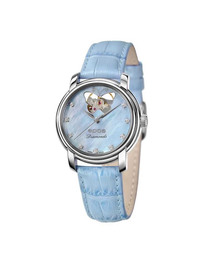 Elegancki zegarek damski Epos Ladies 4314.133.20.86.16 Oh Diamonds z szafirowym szkłem Swiss Made Elegancki zegarek damski Epos Ladies 4314.133.20.86.16 Oh Diamonds z szafirowym szkłem Swiss Made