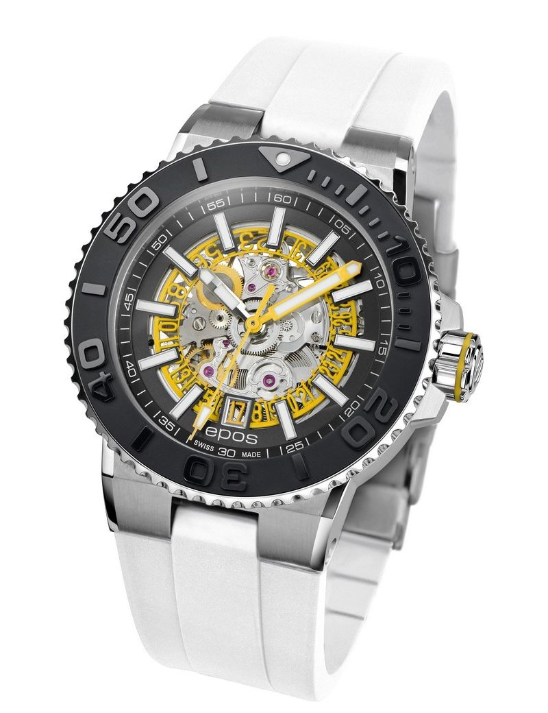 Epos Sportive 3441.135.20.15.50 Skeleton Diver - Zegarki EPOS