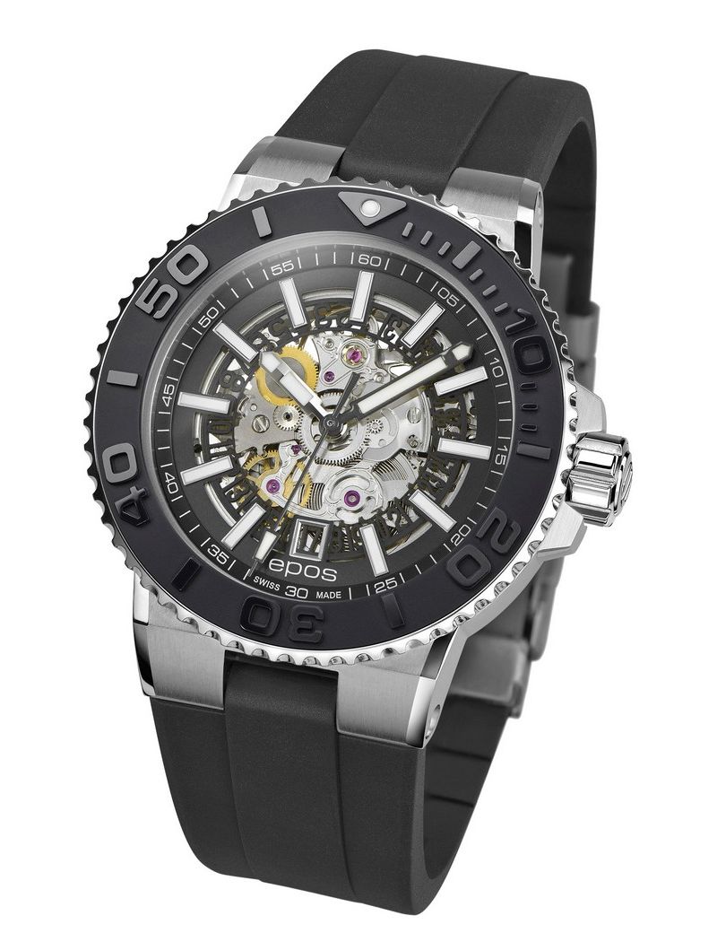 Epos Sportive 3441.135.25.15.55 Skeleton Diver - Zegarki EPOS Epos Sportive 3441.135.25.15.55 Skeleton Diver - Zegarki EPOS