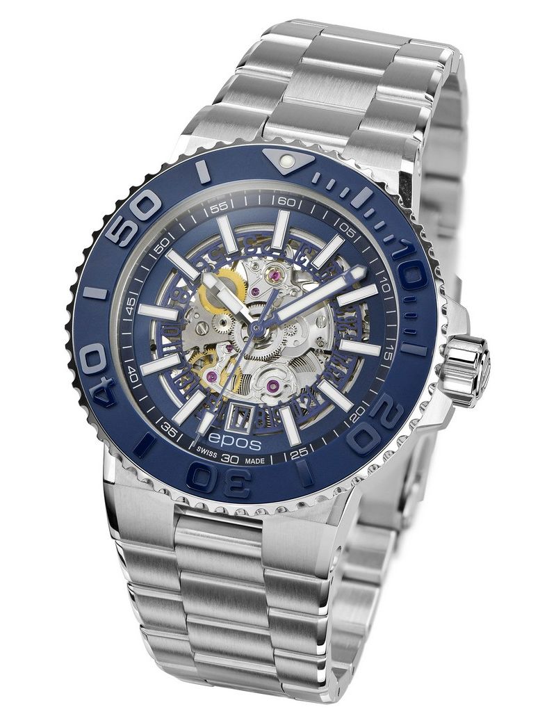Epos Sportive 3441.135.26.16.30 Skeleton Diver - Zegarki EPOS Epos Sportive 3441.135.26.16.30 Skeleton Diver - Zegarki EPOS