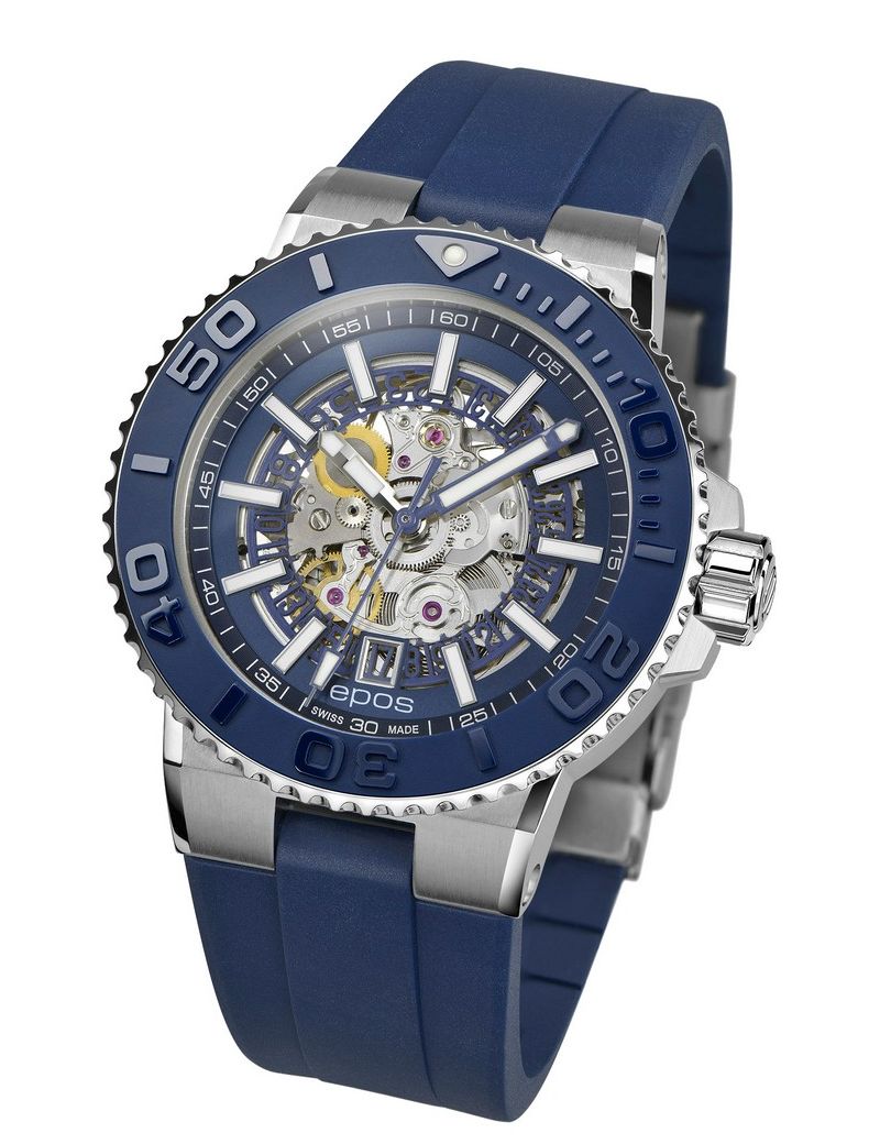 Epos Sportive 3441.135.26.16.56 Skeleton Diver - Zegarki EPOS Epos Sportive 3441.135.26.16.56 Skeleton Diver - Zegarki EPOS