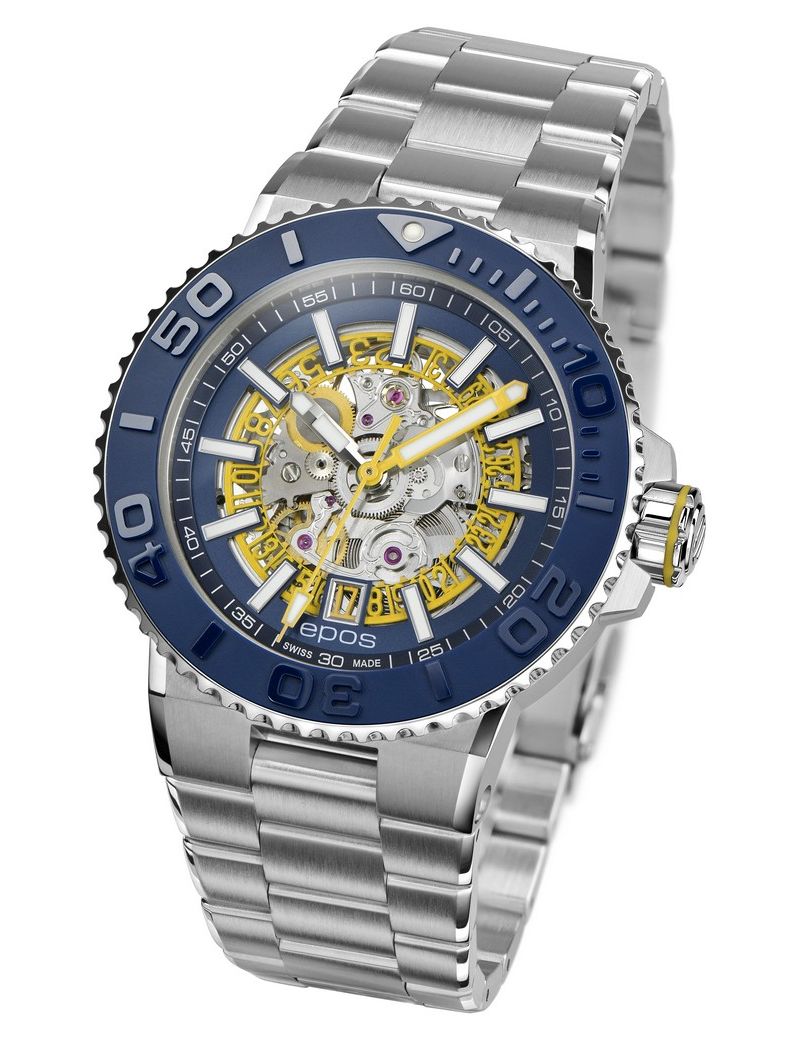 Epos Sportive 3441.135.96.16.30 Skeleton Diver - Zegarki EPOS Epos Sportive 3441.135.96.16.30 Skeleton Diver - Zegarki EPOS