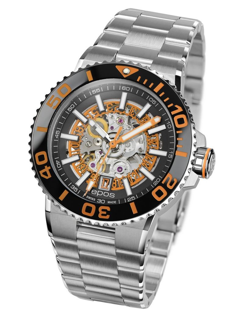 Epos Sportive 3441.135.99.15.30 Skeleton Diver - Zegarki EPOS