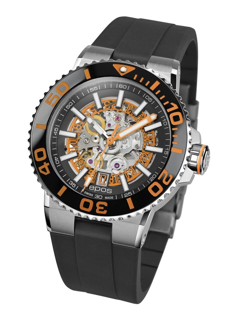 Epos Sportive 3441.135.99.15.55 Skeleton Diver - Zegarki EPOS Epos Sportive 3441.135.99.15.55 Skeleton Diver - Zegarki EPOS