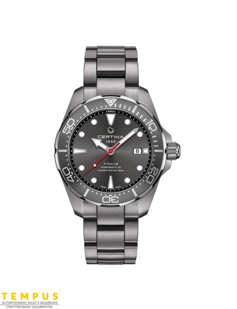 Certina DS ACTION Diver TITANIUM C032.407.44.081.00 Powermatic 80 - Zegarki CERTINA Certina DS ACTION Diver TITANIUM C032.407.44.081.00 Powermatic 80 - Zegarki CERTINA