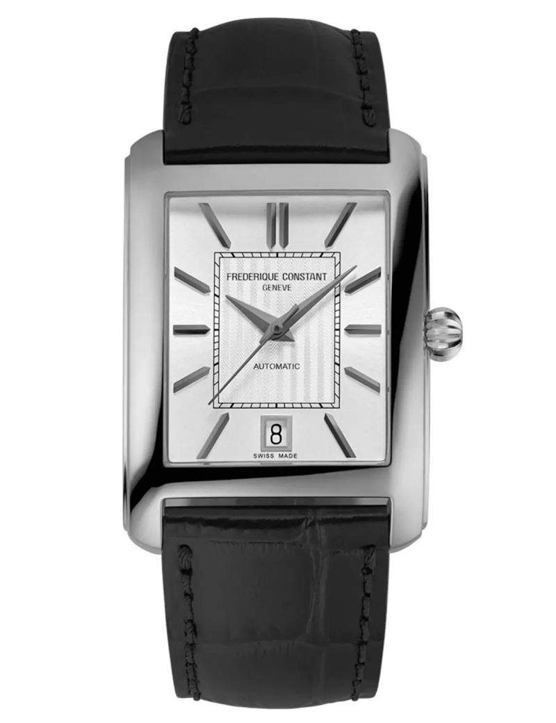 Męski zegarek klasyczny z prostokątną tarczą Frederique Constant Classics Carree Automatic FC-303S4C26 Męski zegarek klasyczny z prostokątną tarczą Frederique Constant Classics Carree Automatic FC-303S4C26