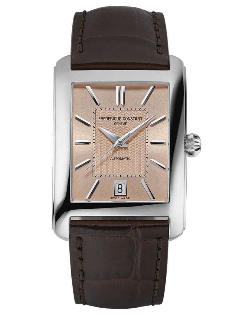 Męski zegarek klasyczny z prostokątną tarczą Frederique Constant Classics Carree Automatic FC-303SAL4C6 Męski zegarek klasyczny z prostokątną tarczą Frederique Constant Classics Carree Automatic FC-303SAL4C6