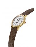 Klasyczny zegarek na pasku skórzanym z fazą księżyca Frederique Constant Slimline Ladies Moonphase FC-206RS1S5