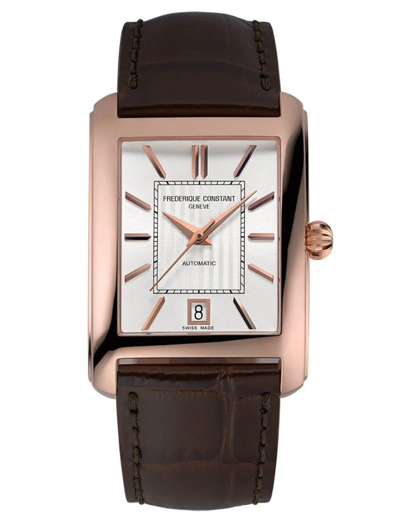 Męski zegarek klasyczny z prostokątną tarczą Frederique Constant Classics Carree Automatic FC-303V4C24 Męski zegarek klasyczny z prostokątną tarczą Frederique Constant Classics Carree Automatic FC-303V4C24