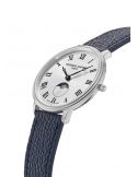 Klasyczny zegarek na pasku skórzanym z fazą księżyca Frederique Constant Classics Quartz Moonphase FC-206RS3S6