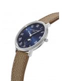 Klasyczny zegarek na pasku skórzanym z fazą księżyca Frederique Constant Classics Quartz Moonphase FC-206RN3S6