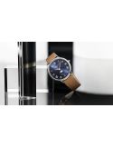 Klasyczny zegarek na pasku skórzanym z fazą księżyca Frederique Constant Classics Quartz Moonphase FC-206RN3S6
