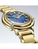 Pozłacany zegarek damski z diamentami Citizen L Arcly Collection Arising EM1099-57L