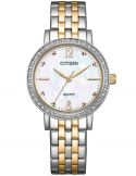 Elegancki zegarek damski z cyrkoniami Citizen Core Collection EL3106-59D Elegance