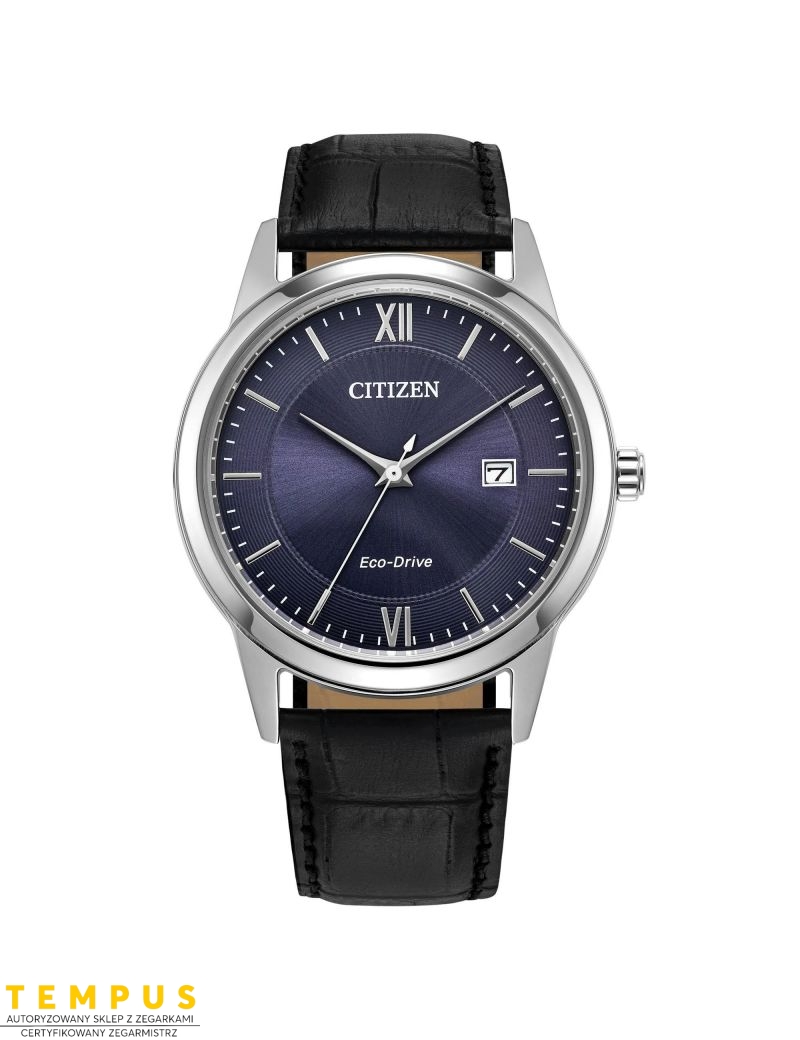 Klasyczny zegarek dla mężczyzn na czarnym pasku skórzanym Citizen Elegance Eco-Drive AW1780-17L Solar Klasyczny zegarek dla mężczyzn na czarnym pasku skórzanym Citizen Elegance Eco-Drive AW1780-17L Solar