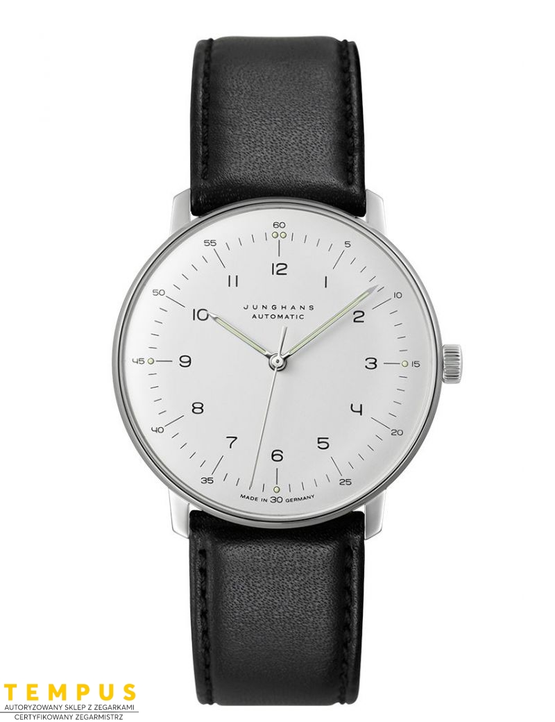 Junghans Max Bill Automatic 27/3500.02 – męski zegarek mechaniczny z kopertą 38 mm i szafirowym szkłem