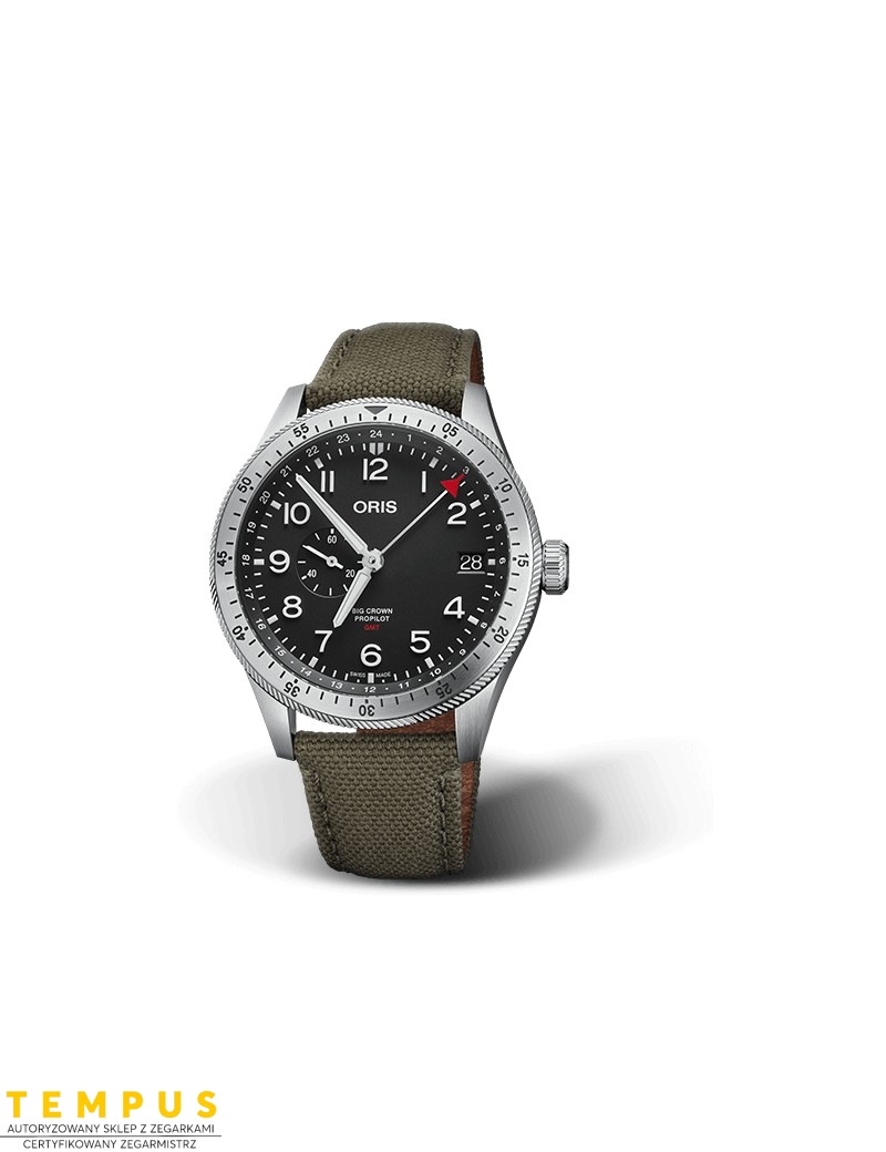 Zegarek lotniczy męski Oris Big Crown Propilot Timer Gmt 01 748 7756 4064-07 3 22 02Lc - Zegarki ORIS