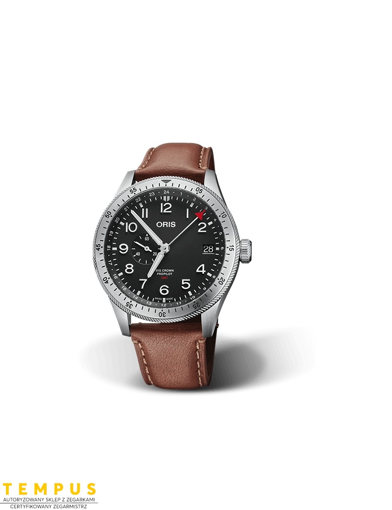 Zegarek lotniczy męski Oris Big Crown Propilot Timer Gmt 01 748 7756 4064-07 5 22 07Lc - Zegarki ORIS