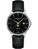 Certina DS-8 Moonphase Gent C045.423.16.051.00 – zegarek męski z czarną tarczą i fazą księżyca