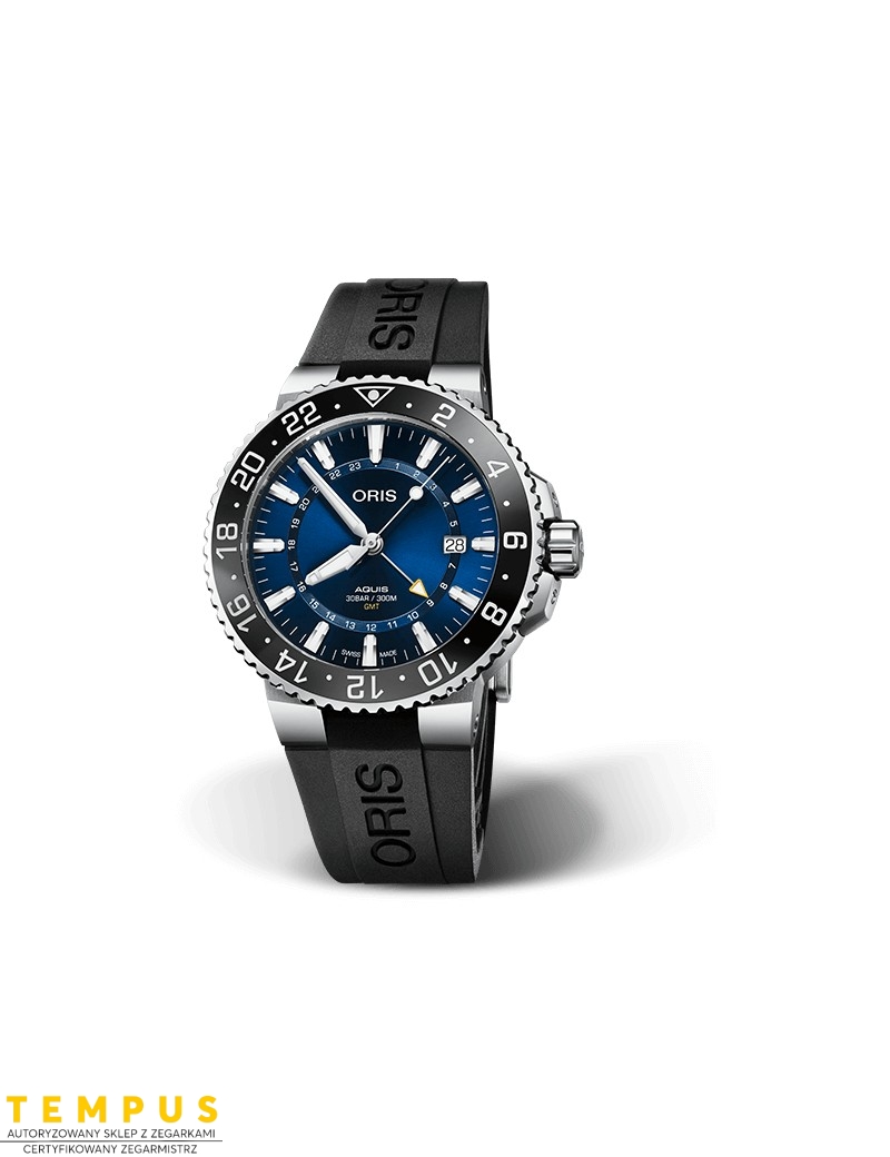 Zegarek sportowy męski Oris Aquis Gmt Date 01 798 7754 4135-07 4 24 64Eb - Zegarki ORIS Zegarek sportowy męski Oris Aquis Gmt Date 01 798 7754 4135-07 4 24 64Eb - Zegarki ORIS