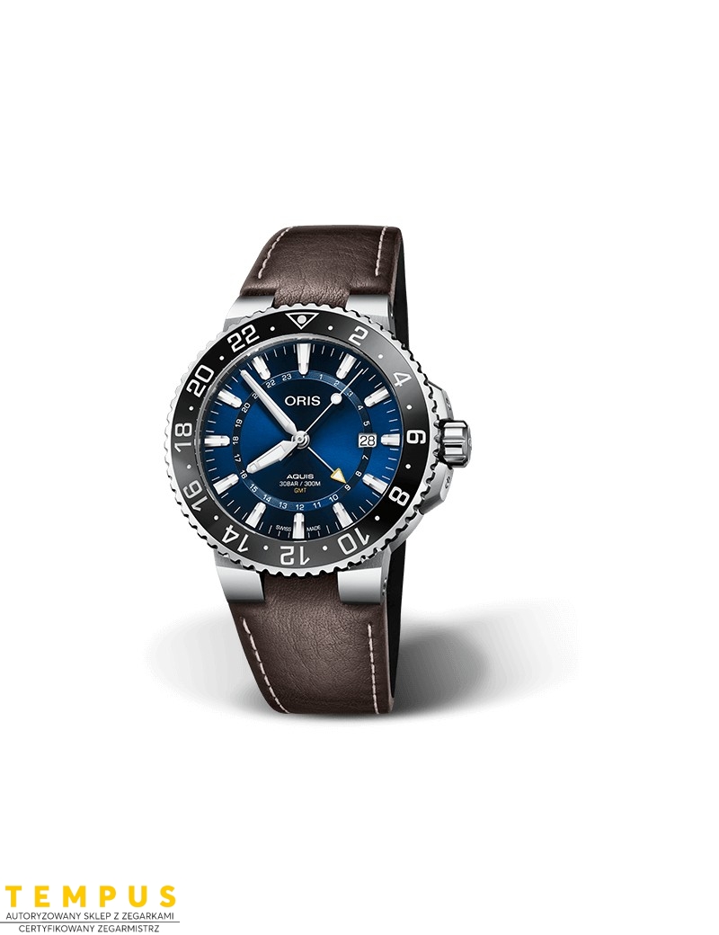 Zegarek sportowy męski Oris Aquis Gmt Date 01 798 7754 4135-07 5 24 10Eb - Zegarki ORIS Zegarek sportowy męski Oris Aquis Gmt Date 01 798 7754 4135-07 5 24 10Eb - Zegarki ORIS