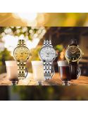 Klasyczny zegarek damski z diamentami Seiko Presage Cocktail Time Jamaican Coffee SRE020J1