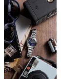 Automatyczny zegarek damski na bransolecie Seiko 5 Sports SNXS SRE021K1 32mm Denim Blue
